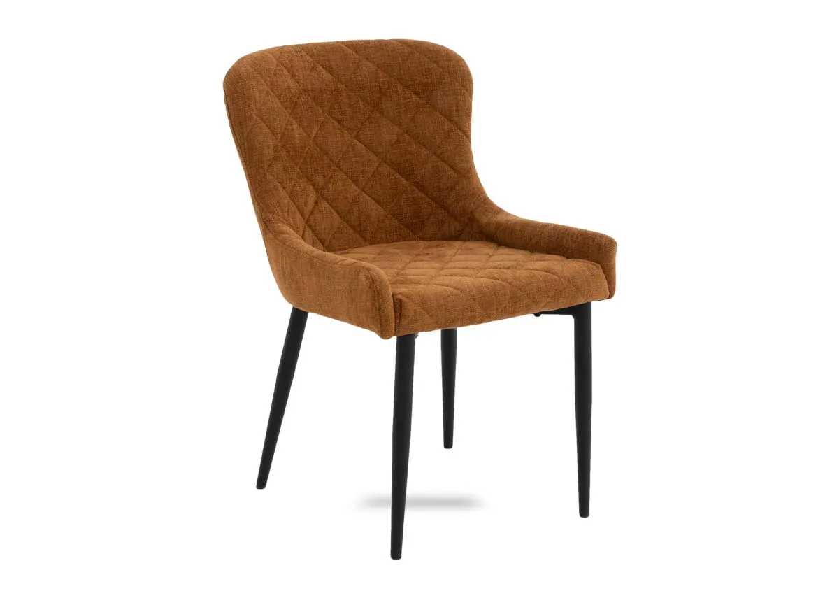 Rust Gold Fabric Dining Chair - Ottowa