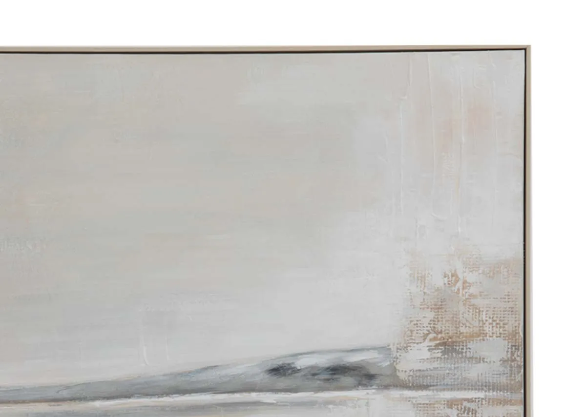 A dimension image of the Shorefront Print with 100cm x 100cm