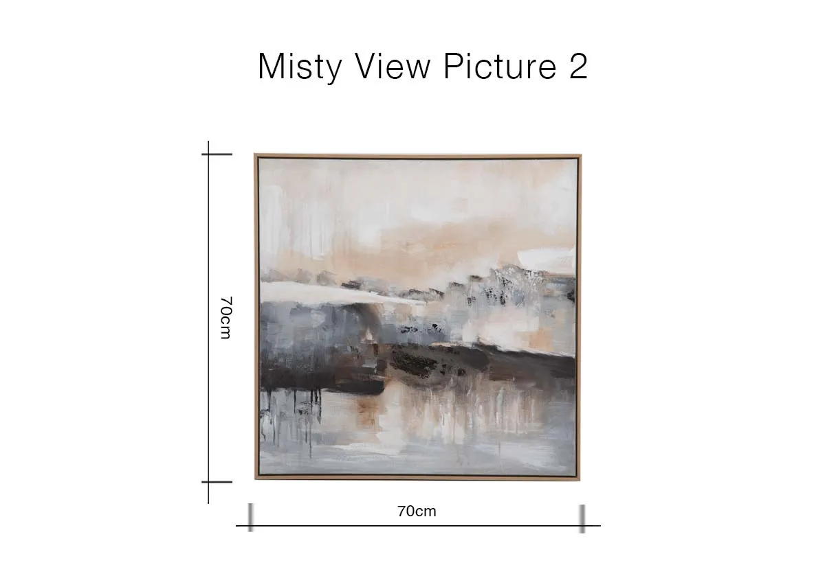 A dimension image of the Misty View II with 70cm x 70cm