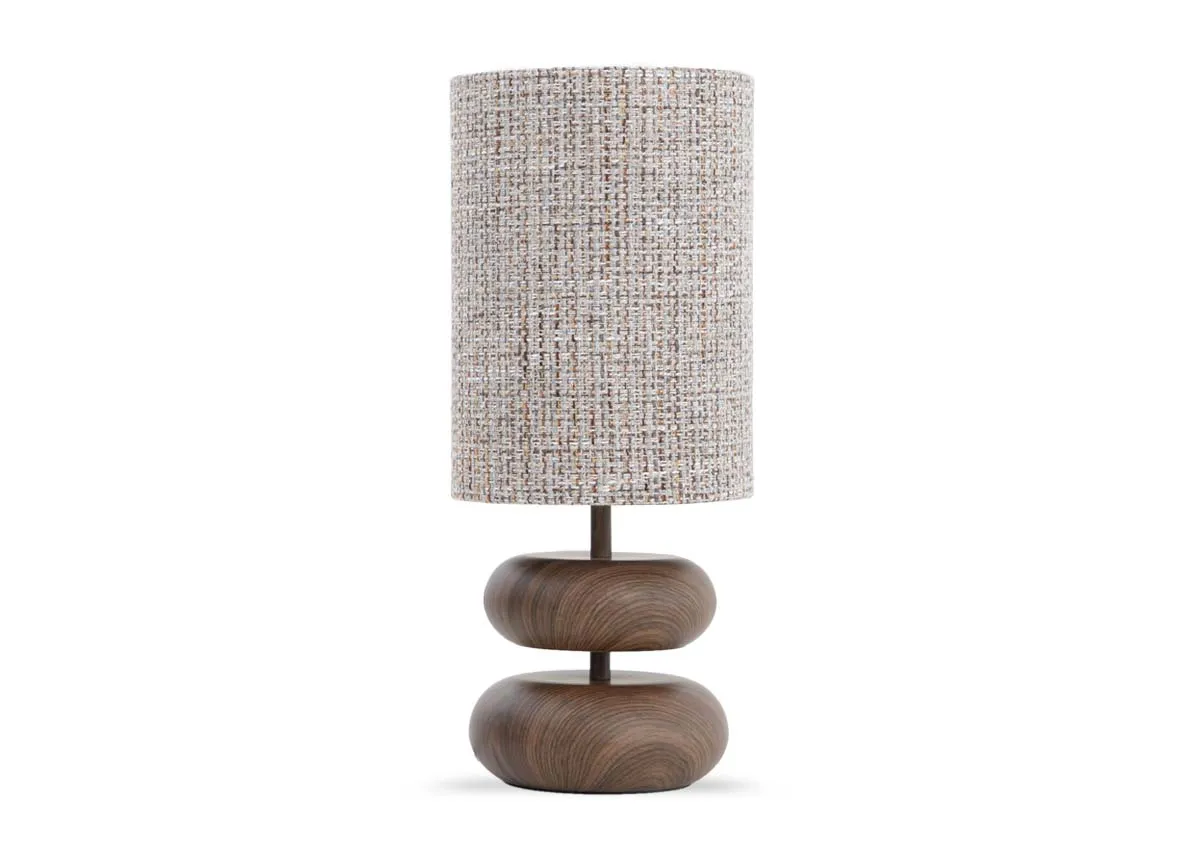 Wood Table Lamp with Safira Shade - Nixie