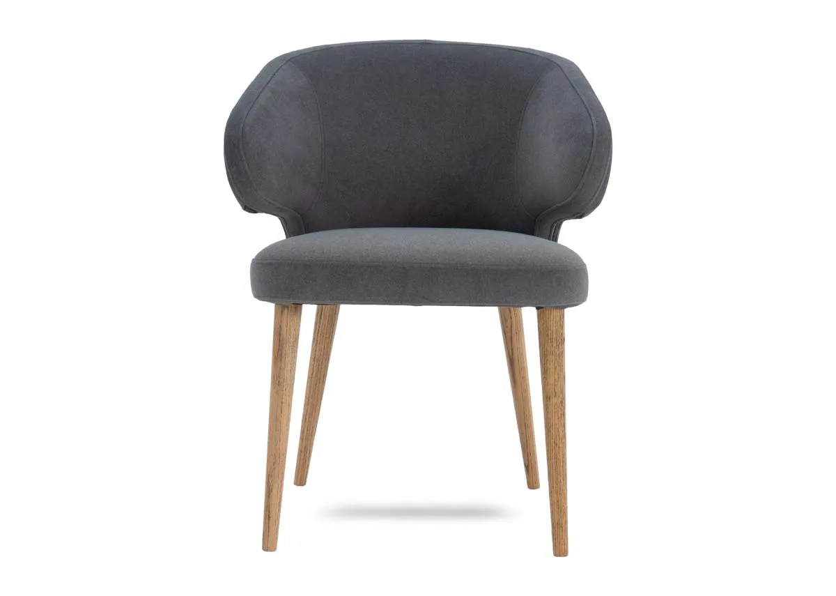 A dimension image of the Victor Grey Dining Chair with with 60cm x 42cm x 80cm 