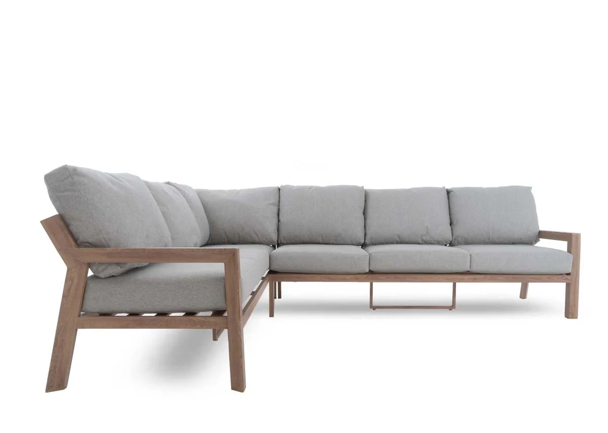 A dimension image of the Bordeaux Corner Garden set with 293cm x 224cm x 83.5cm