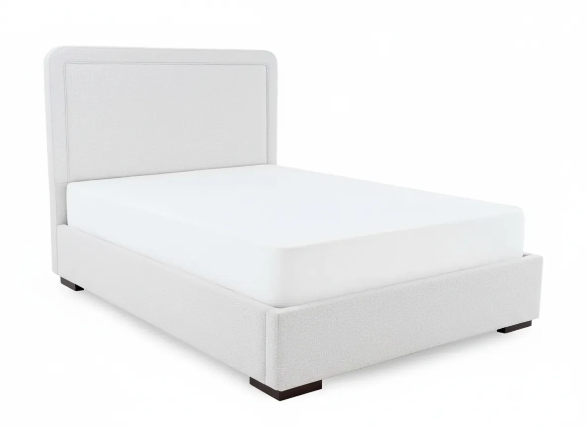 King Size (5ft) Cream Fabric Bed Frame - Malmo