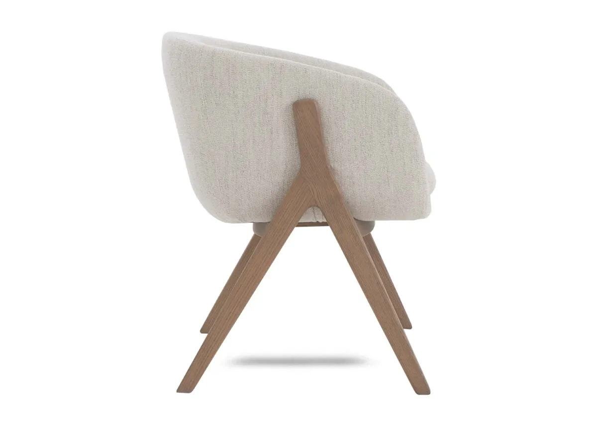 A dimension image of the pier dining hair with 56cm x 59cm x 72.5cm