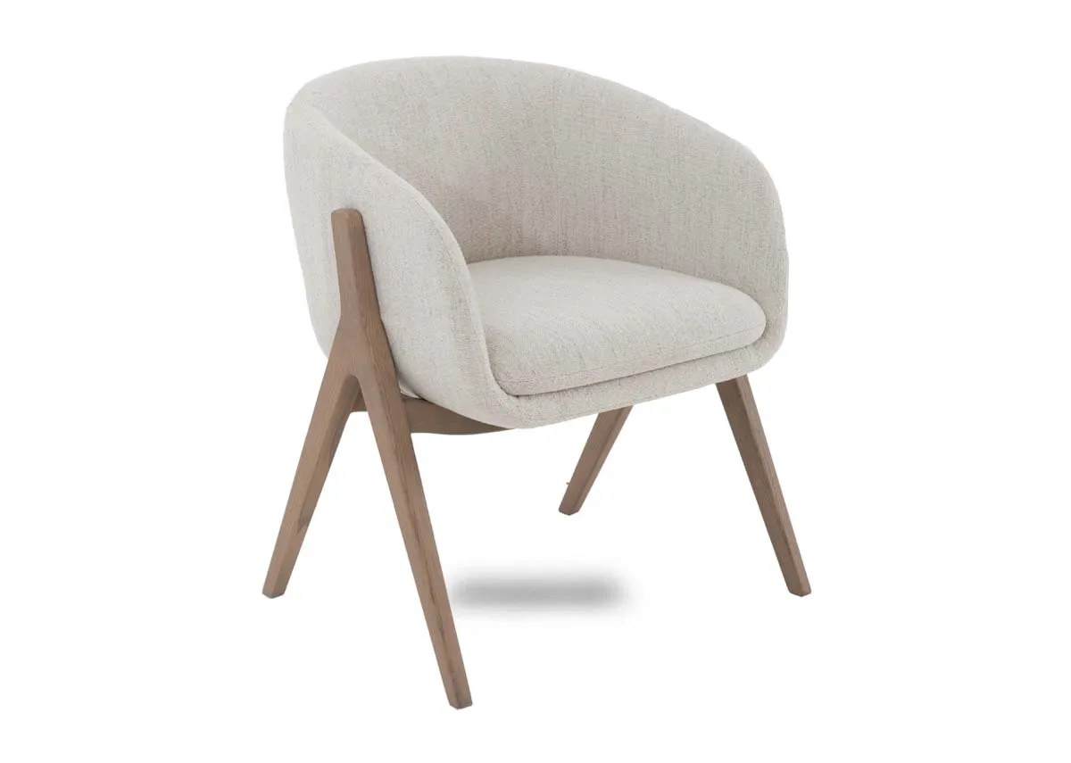 Cream Fabric Dining Chair - Pier
