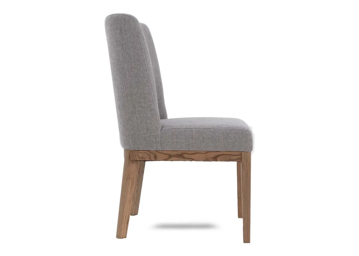 A dimension image of the Naxos Grey chair with 55cm x 47cm x 46cm x 89cm