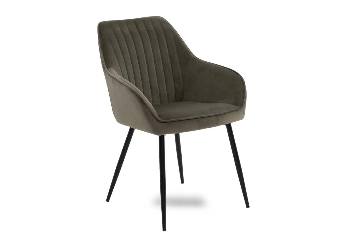 Green Fabric Dining Chair - Nolan