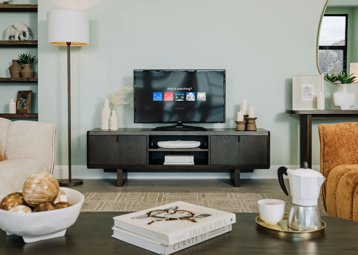 2 Door Brown TV Unit - Rimini