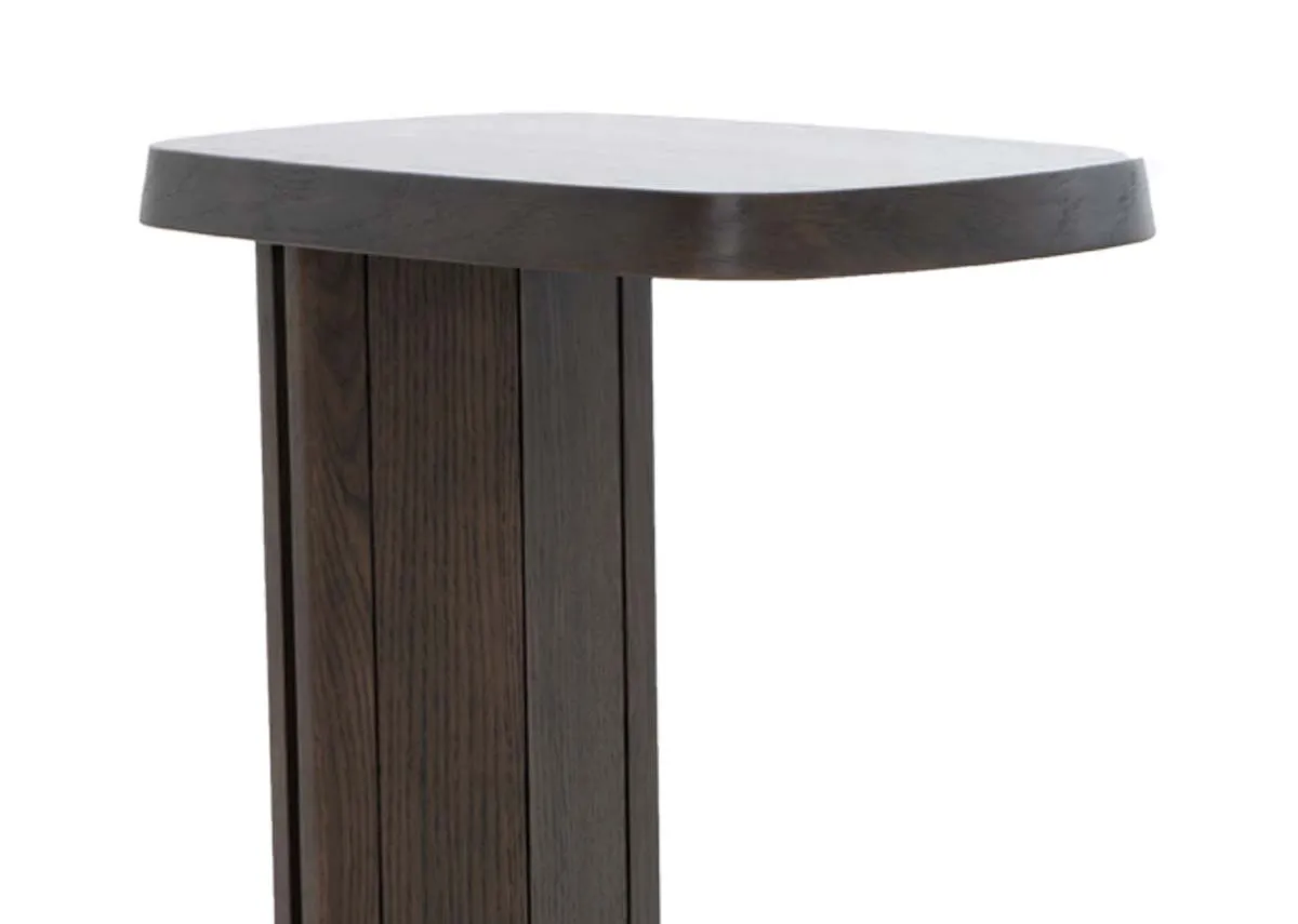 A dark brown laptop table from EZ Livings Rimini range. Closeup