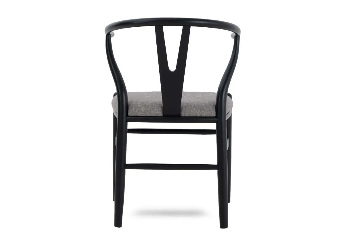 A dimension image of the Wishbone dining chair with 54cm x 53cm x 80cm