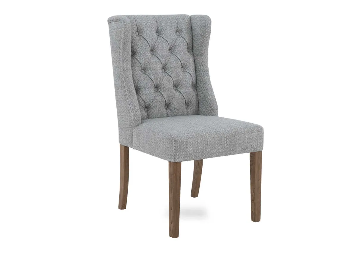 Light Grey Fabric Dining Chair - Tommy (Naxos)