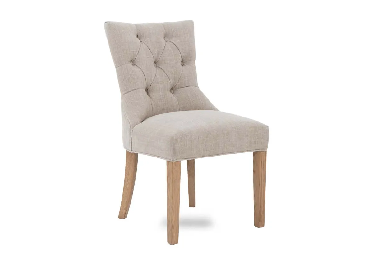Natural Fabric Dining Chair - Felix