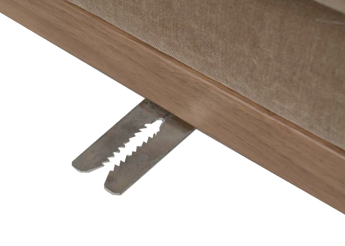 A taupe fabric corner sofas from EZ Livings Miller rangeSide view