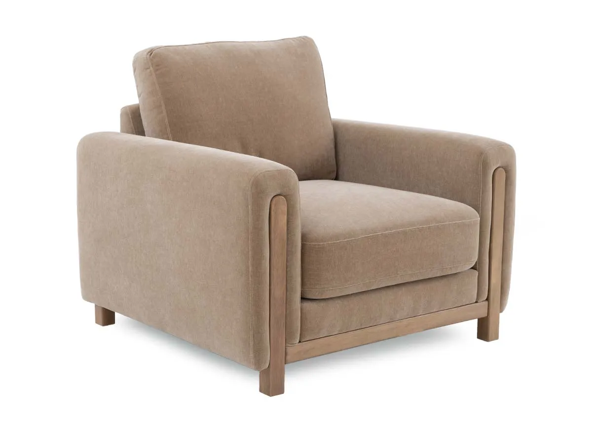 Mink Fabric Armchair - Miller