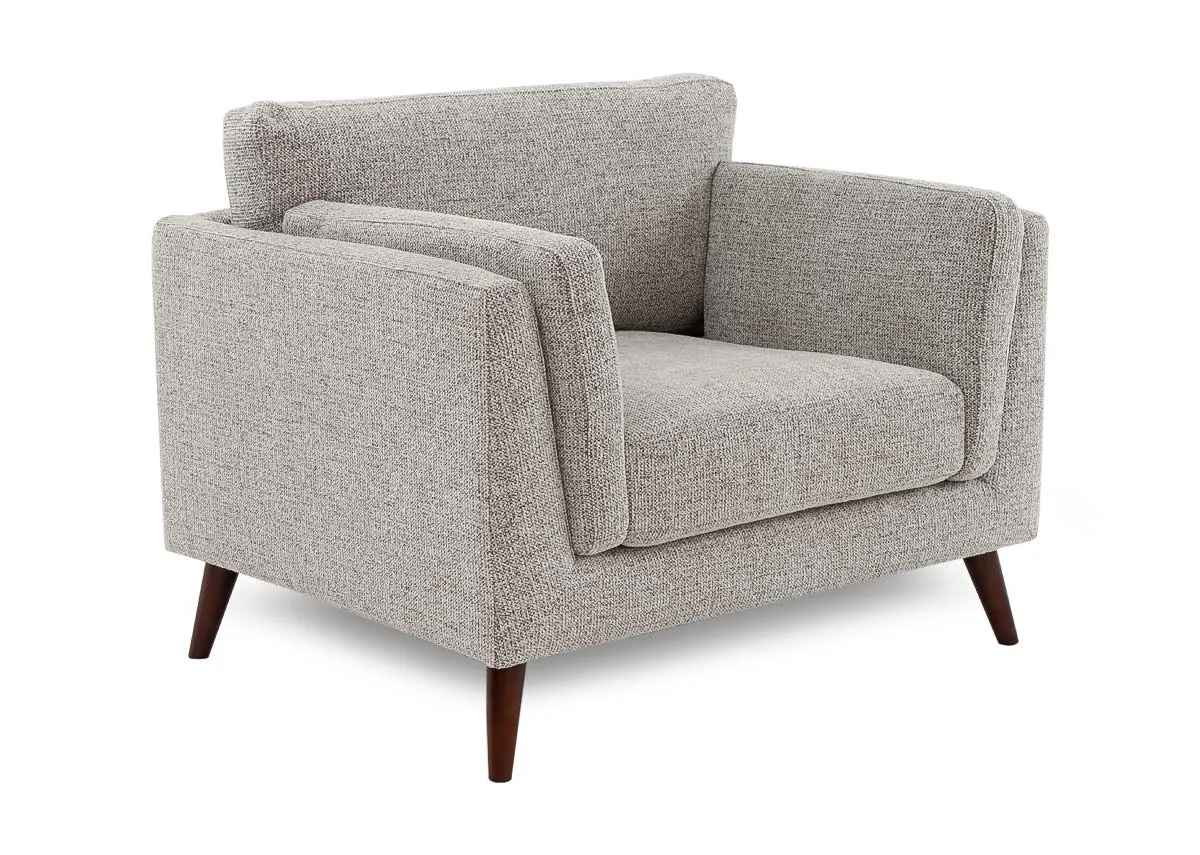 Light Brown Fabric Armchair - Bailey