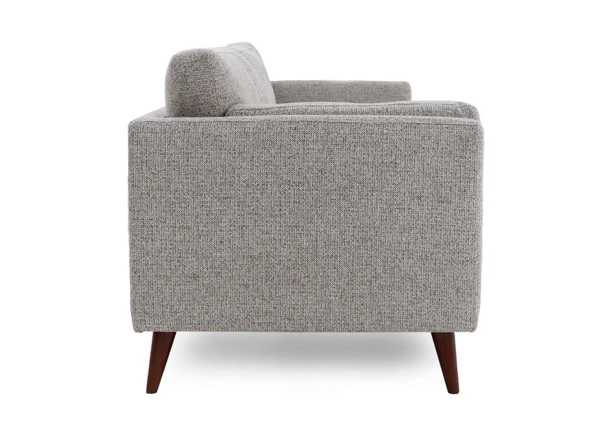 A light brown accent 2 seater sofa from EZ Livings Bailey range.Side view