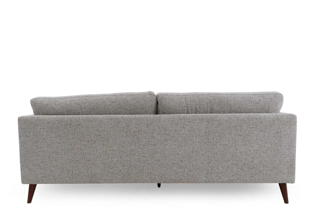 A light brown accent 3 seater sofa from EZ Livings Bailey range.Back view of wide frame