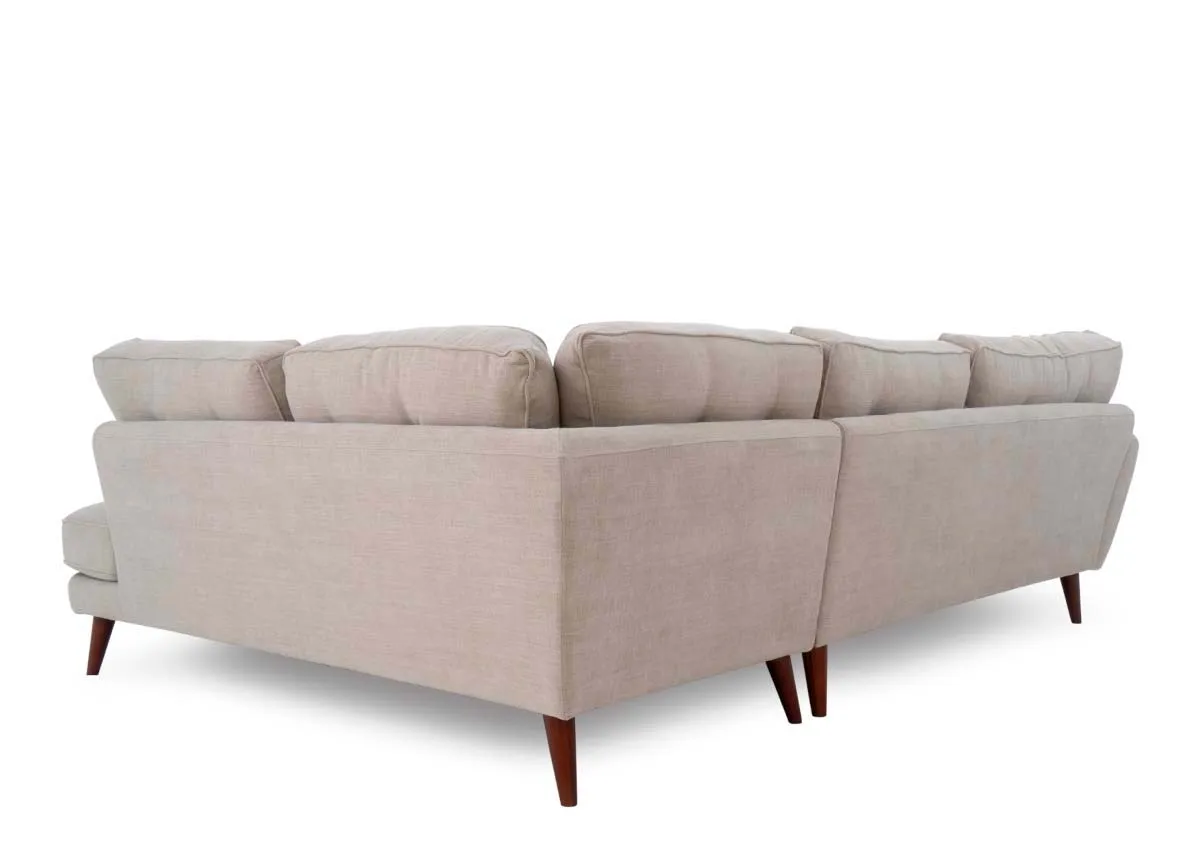 A dimension image of the Caoimhe Natural LHF Sofa with 263cm x 200cm x 89cm