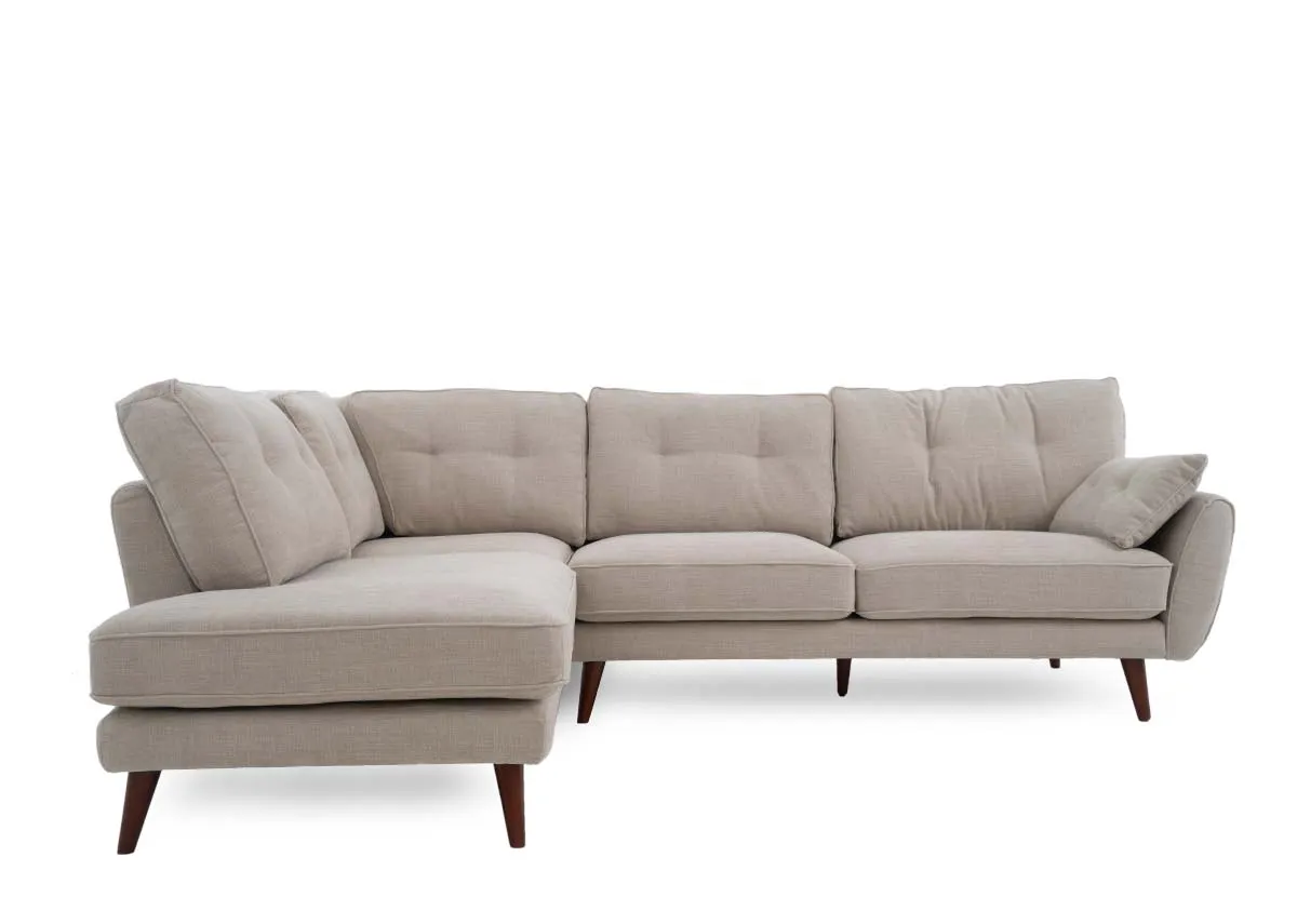 A dimension image of the Caoimhe Natural LHF Sofa with 263cm x 200cm x 89cm