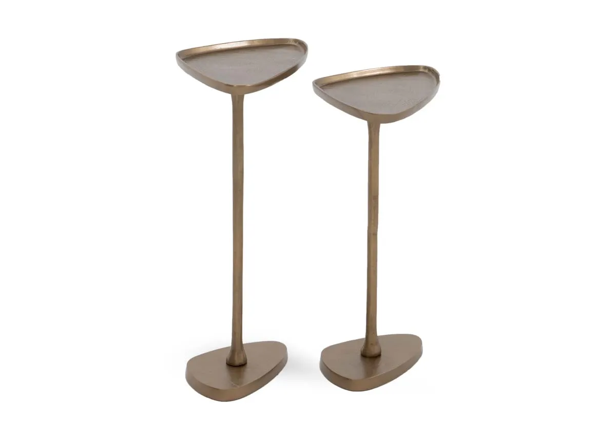 Set of 2 Brass Nest Of Tables - Daman