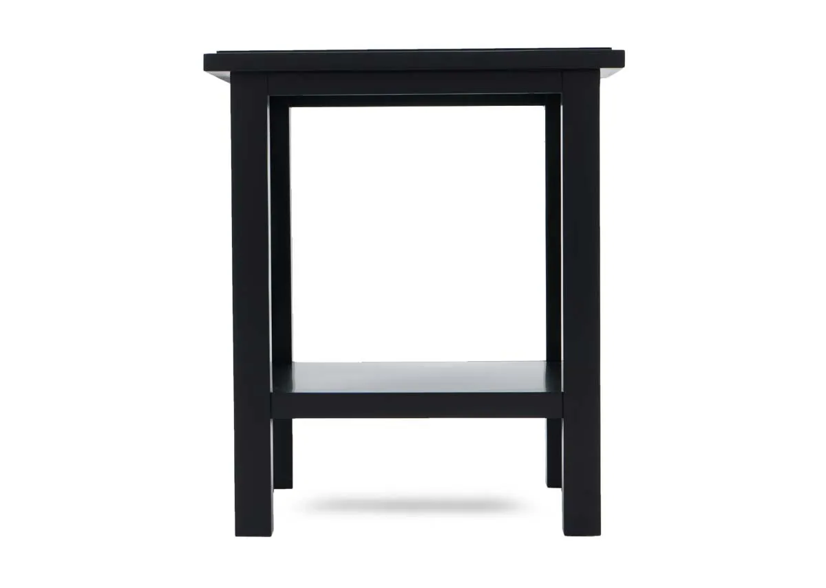 A dimension image of the Hampton Lamp Table with 55cm x 65cm