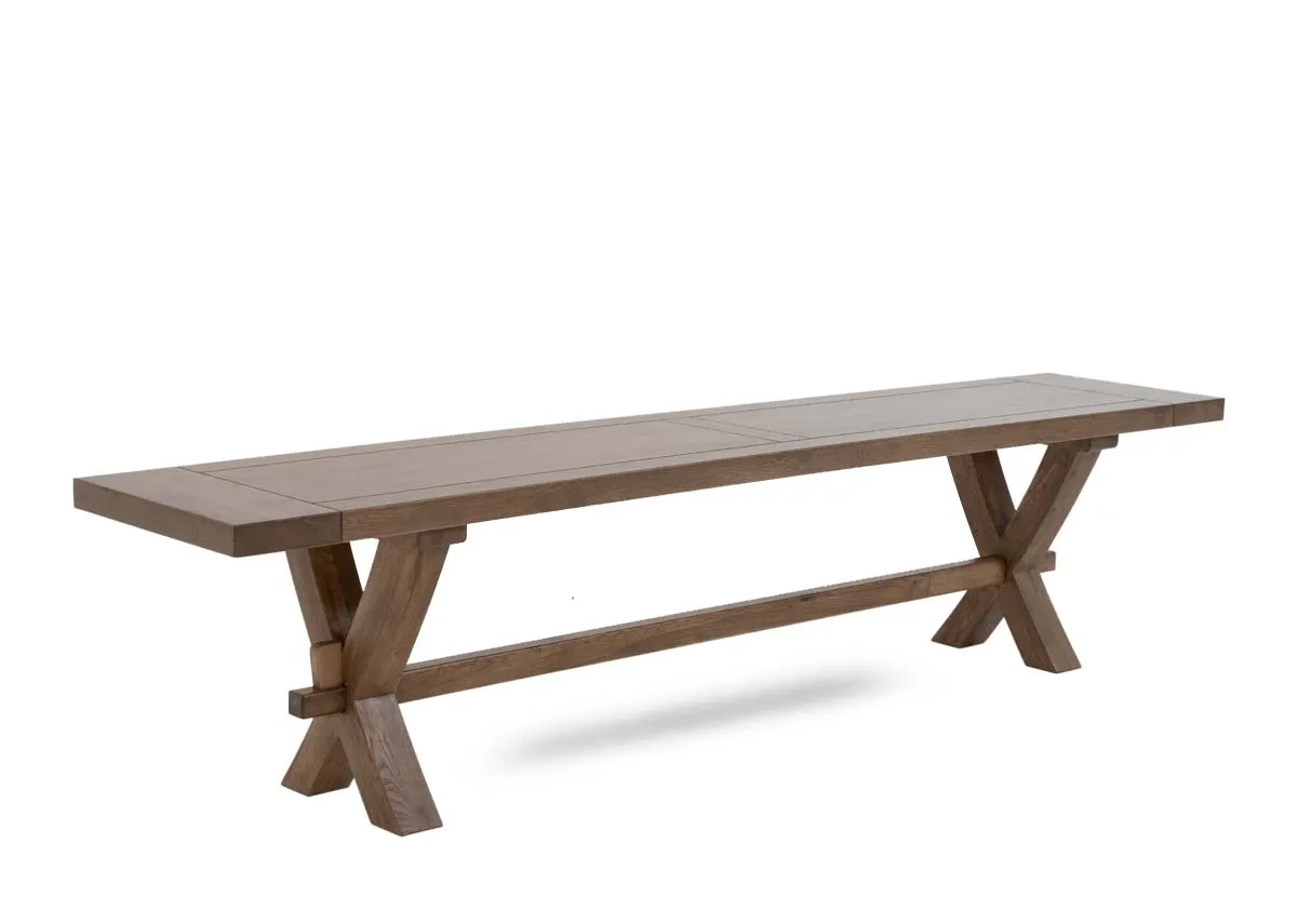 200cm Oak Dining Bench - Naxos