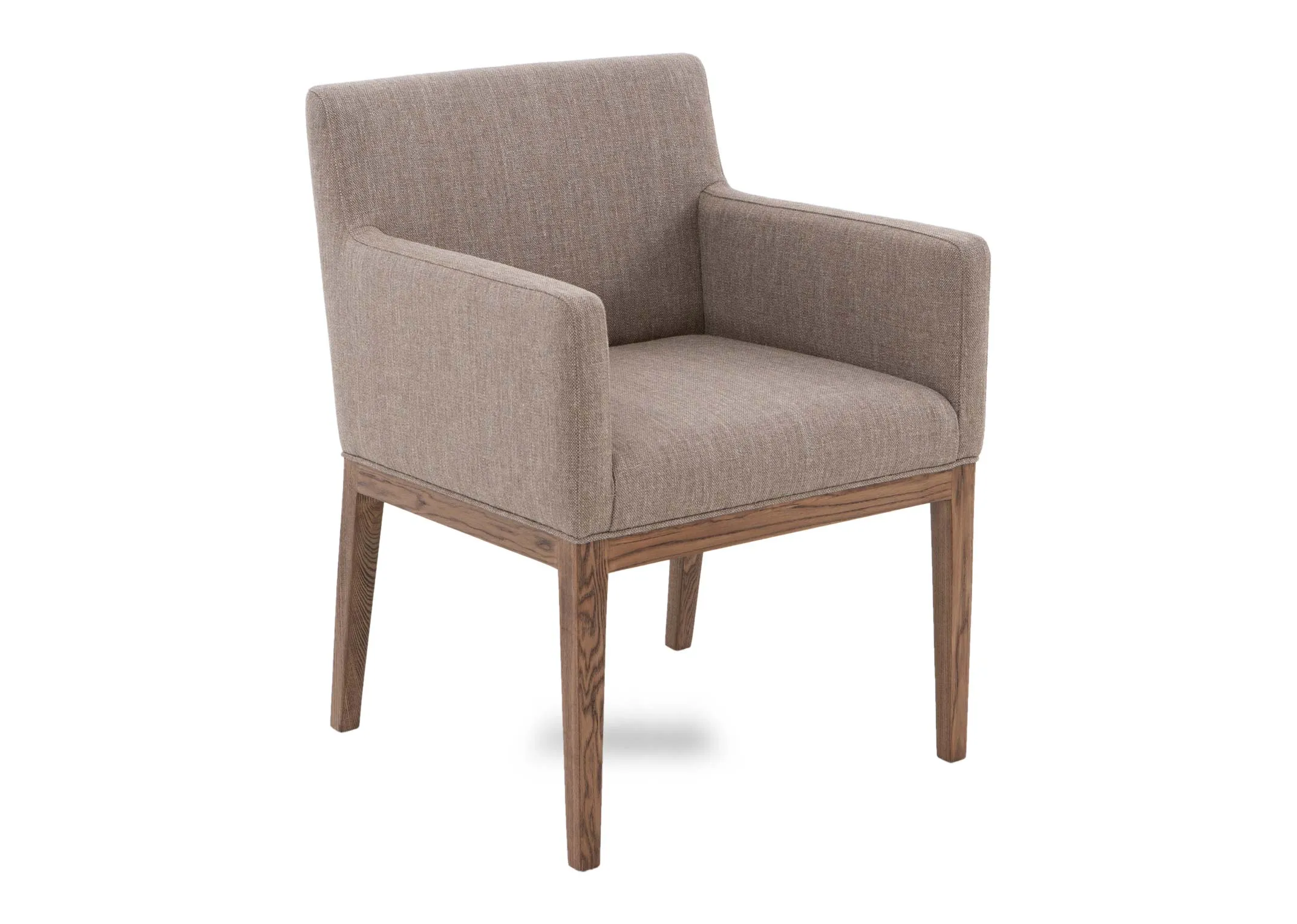 Coffee Fabric Dining Armchair - Davos