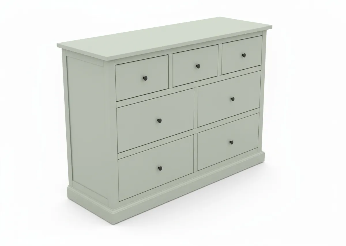 Light Green 3 Over 4 Drawer Chest - Atlas