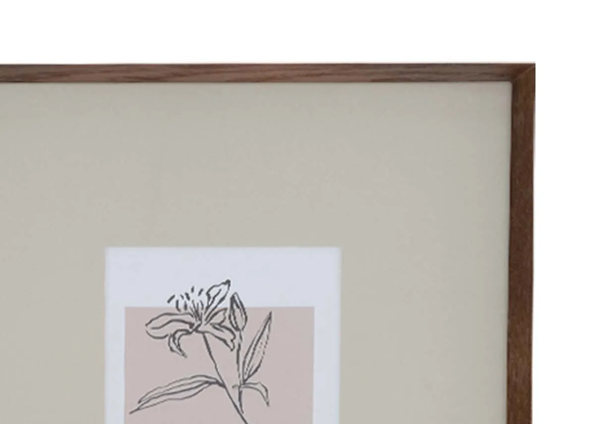 A dimension image of the Myla walnut with 35cm x 30cm