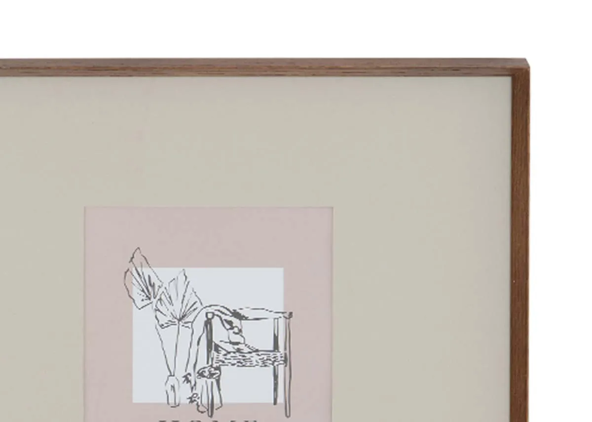 A dimension image of the Myla Walnut Photo  frame with 47cm x 47cm