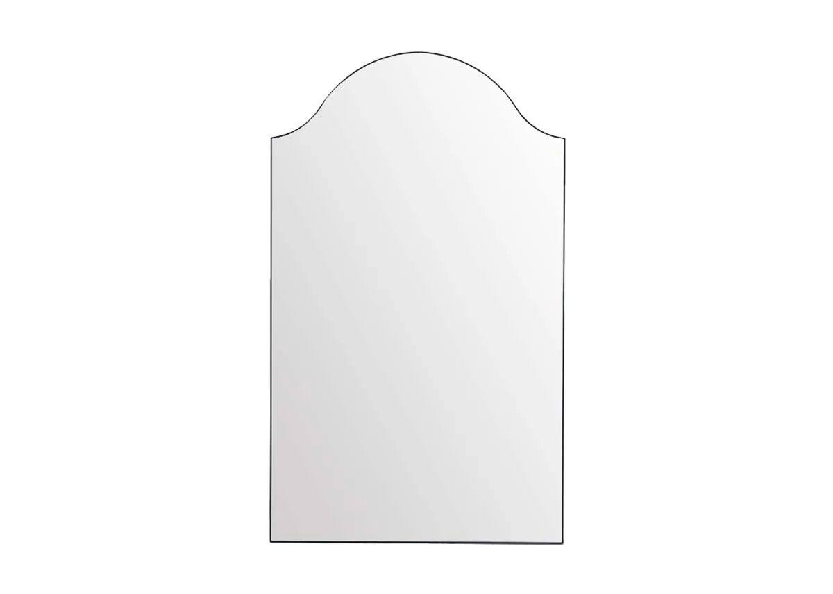 60cm x 100cm Black Wall Mirror - Nadia