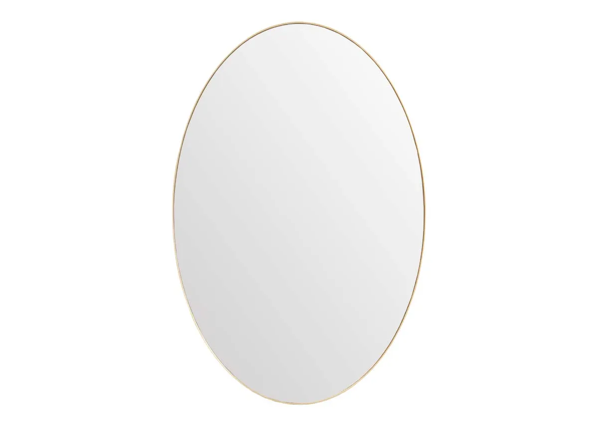 60cm x 90cm Gold Oval Wall Mirror - Beau