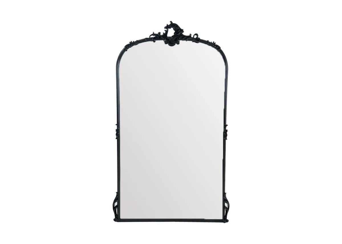 A large ornate full length wall mirror from EZ Livings Kacey range. Front view