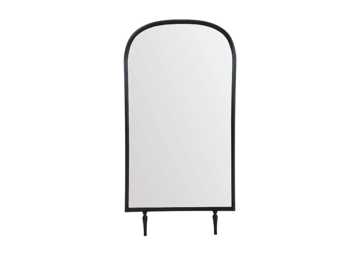 90cm x 160cm Black Full Length Arch Mirror - Fletcher