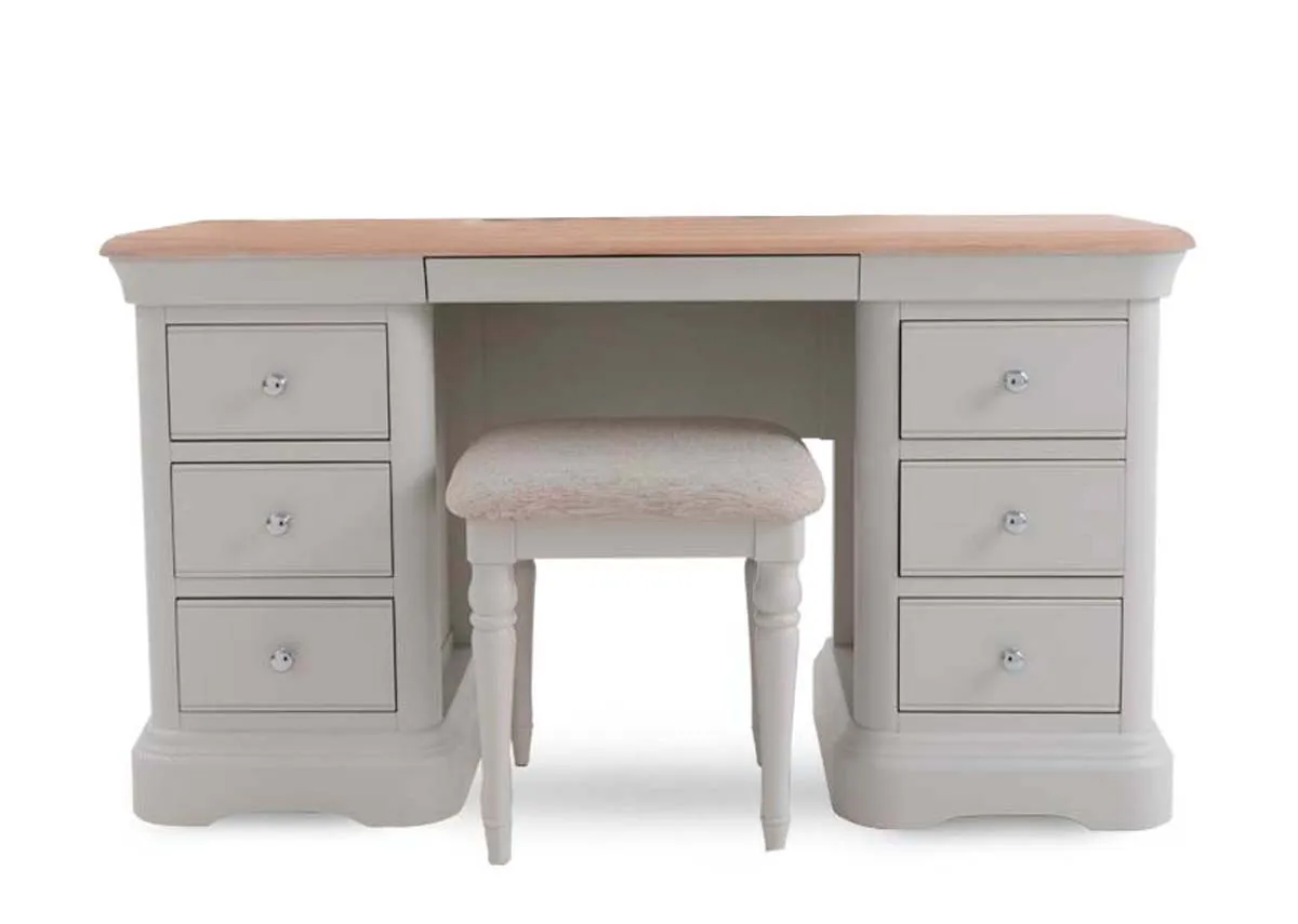 Grey Dressing Table & Stool Set - Kylemore