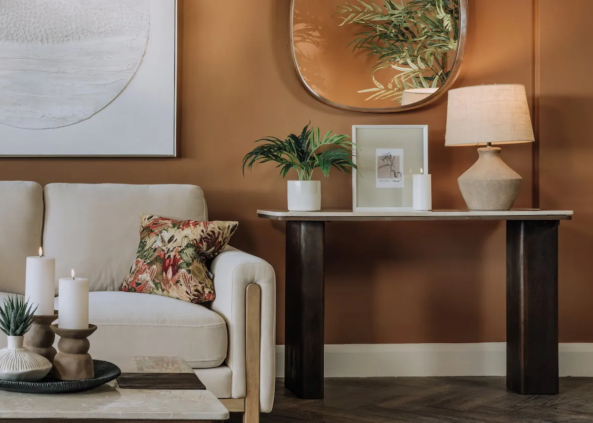 Cream Marble Top Console Table - Windsor