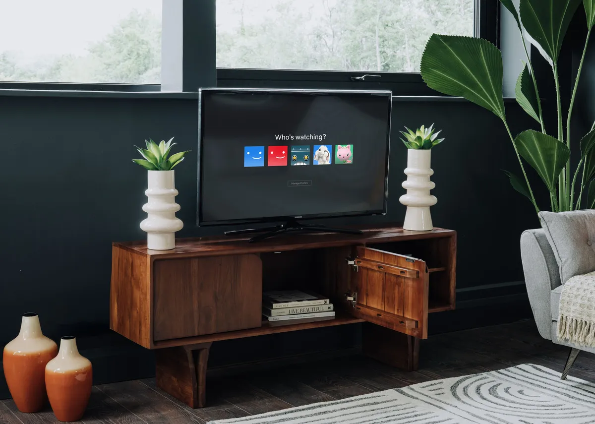 2 Door Brown TV Unit - Arc