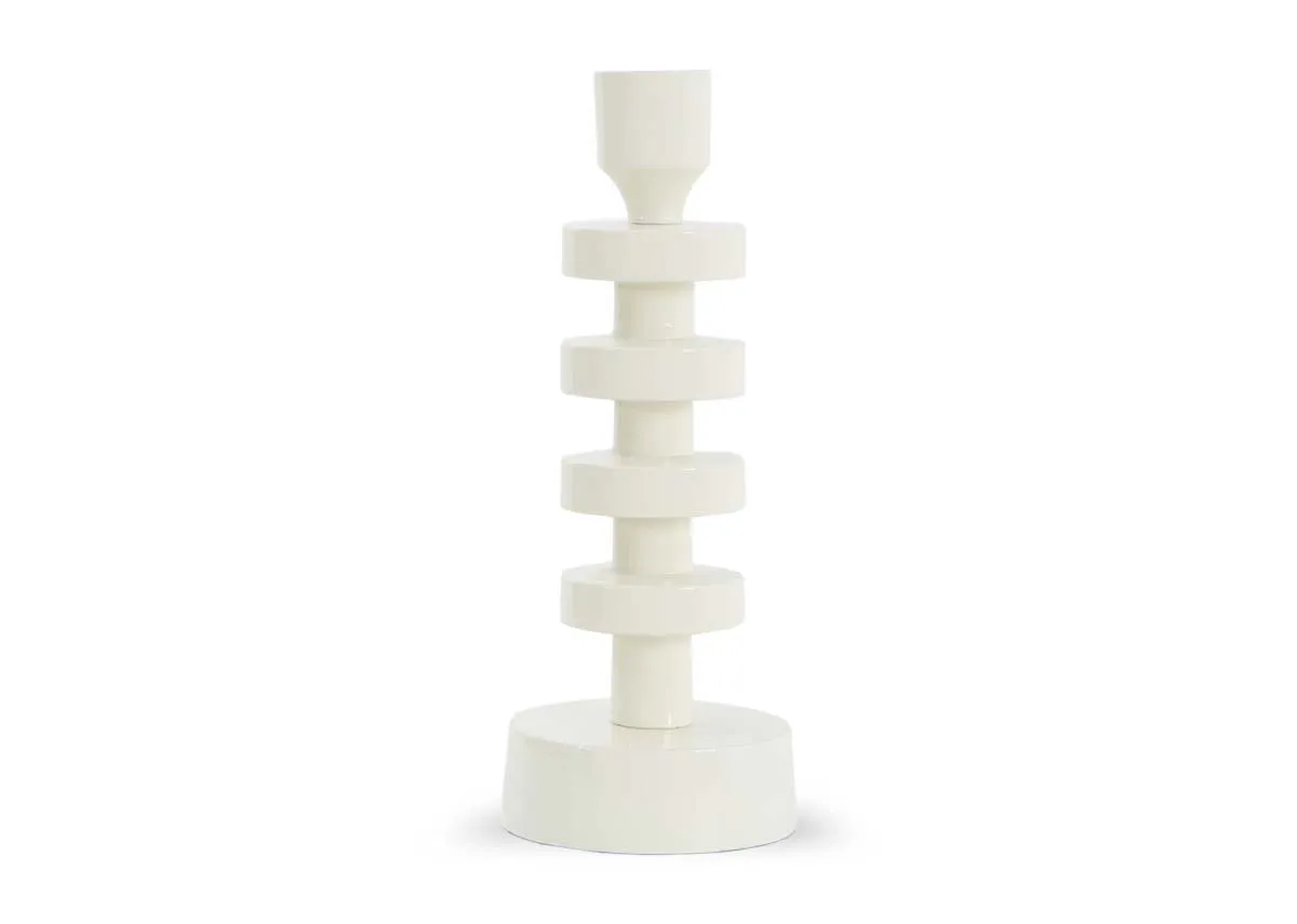 Small Off-White Candle Stand - Foster