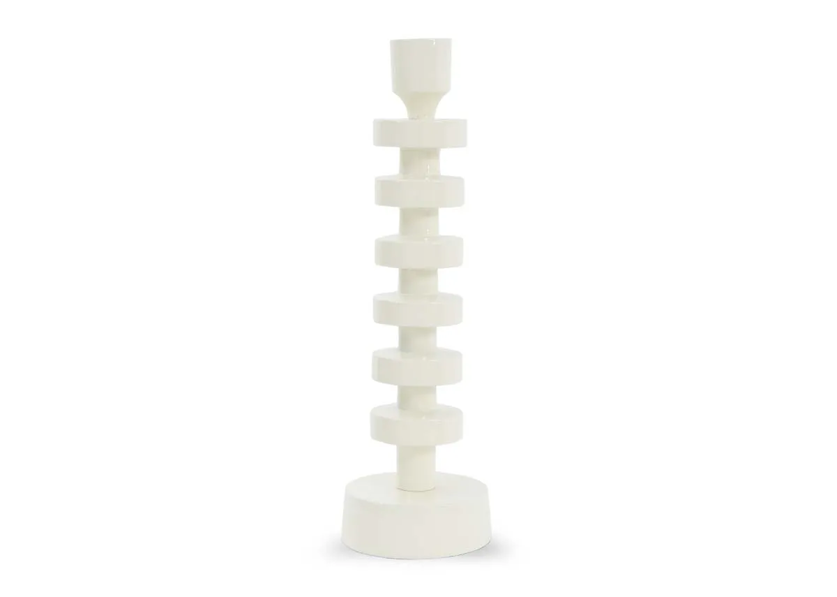 Large Off-White Candle Stand - Foster