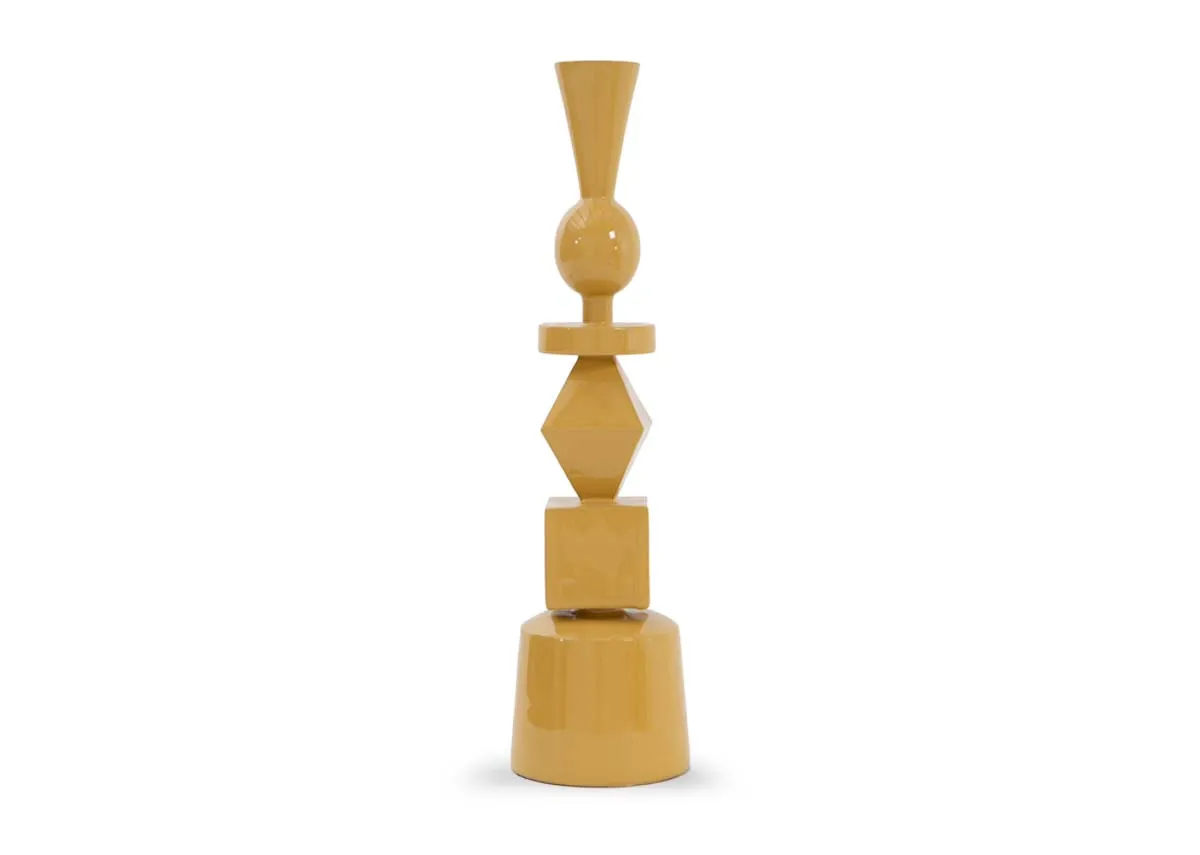 Large Mustard Candle Stand - Baylor