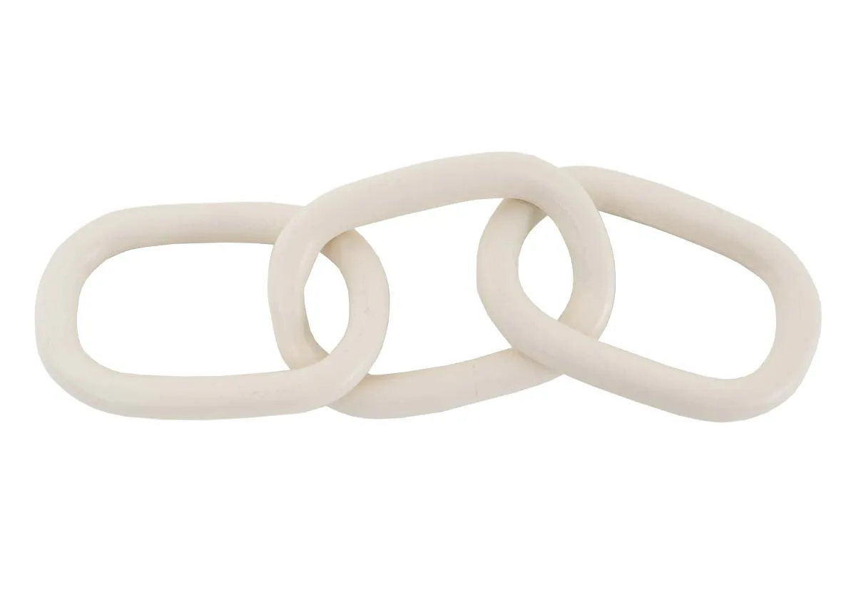 3 Piece Off-White Ornament - Links
