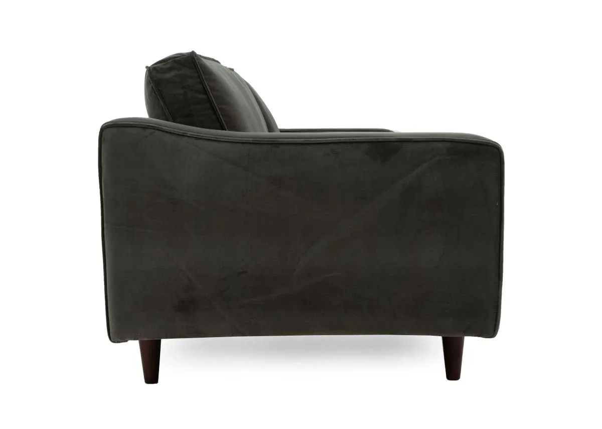 image of the Genoa Green 3 seater with 227cm x 99cm x 86cm