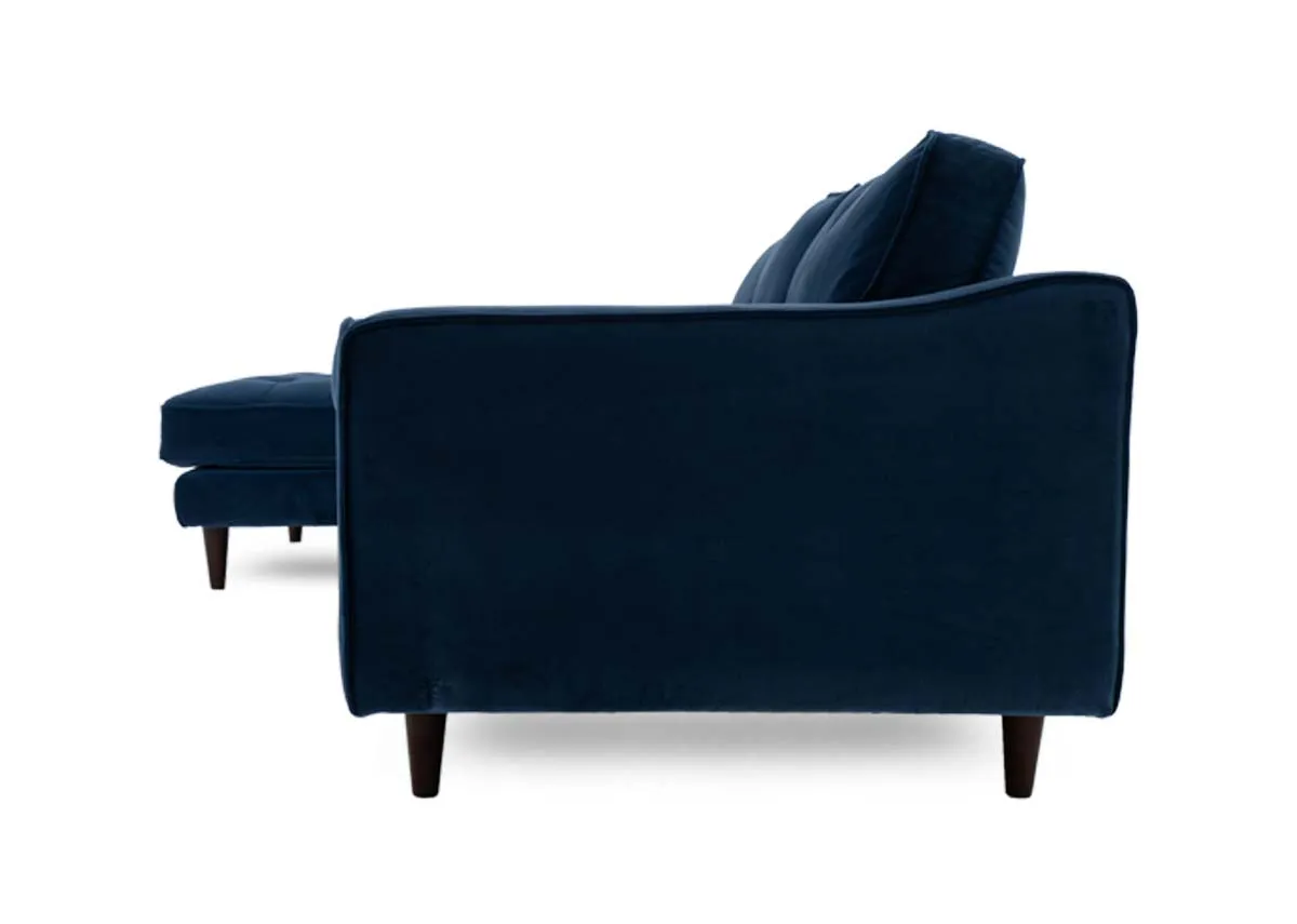 A dimension image of the Genoa LHF chaise with 270cm x 170cm x 86cm