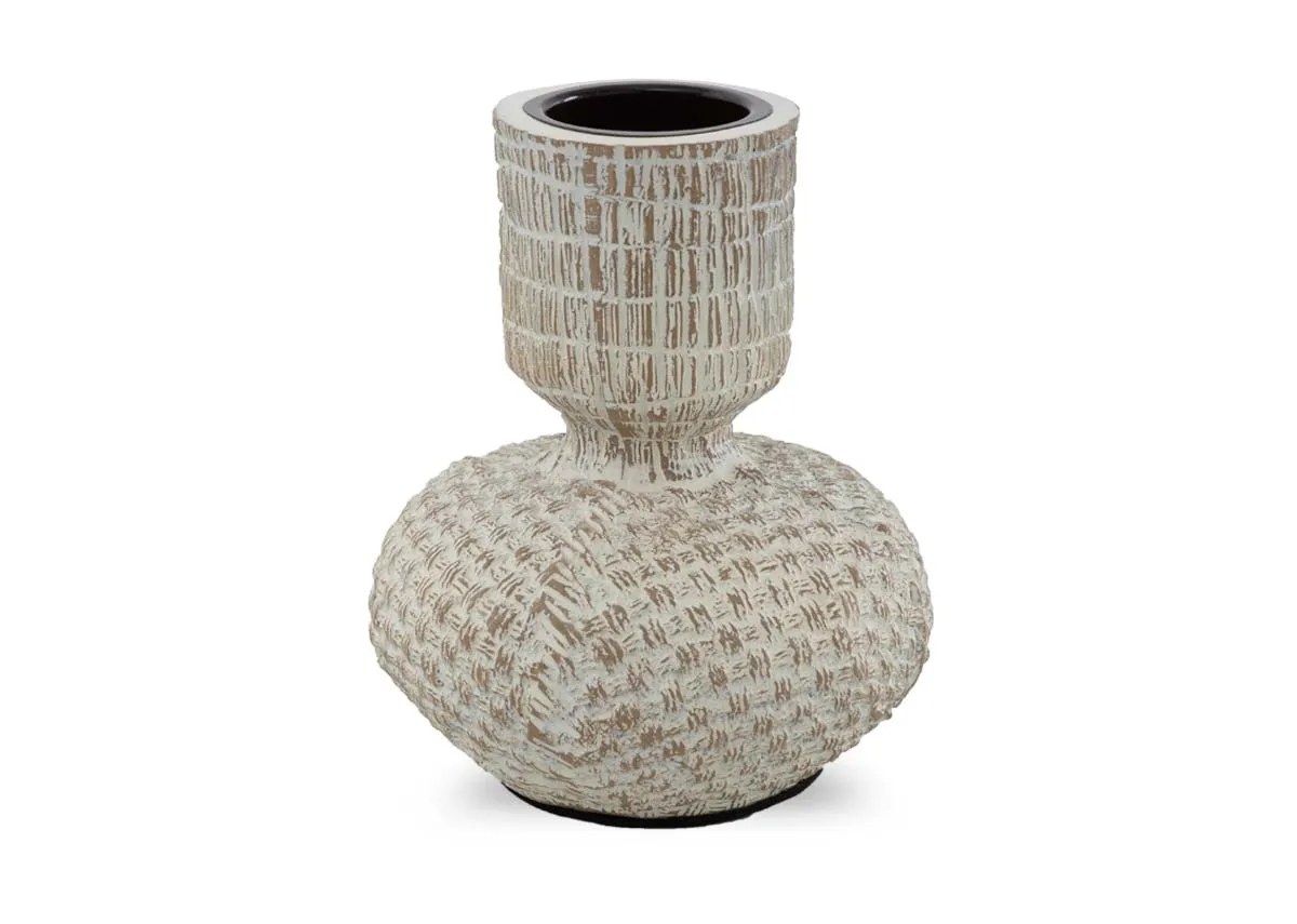 Large Off-White Candle Holder - Cala Lilly