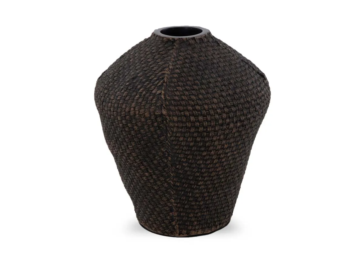 Small Dark Brown Vase - Peony