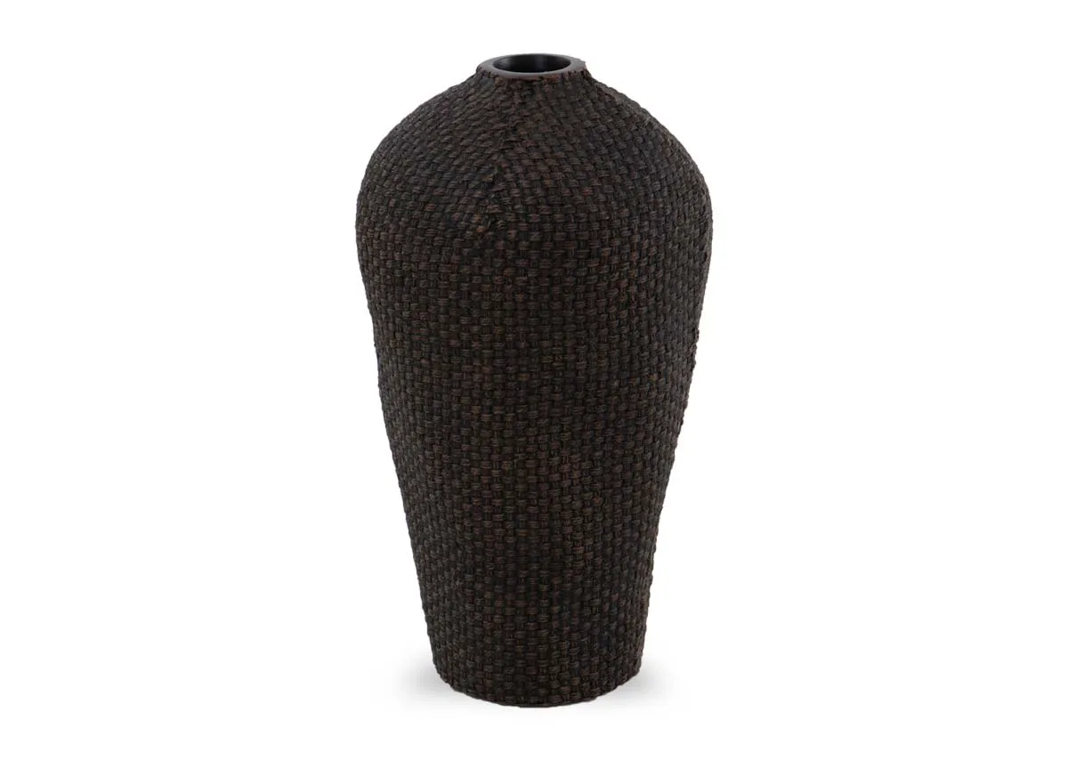 Large Dark Brown Vase - Peony