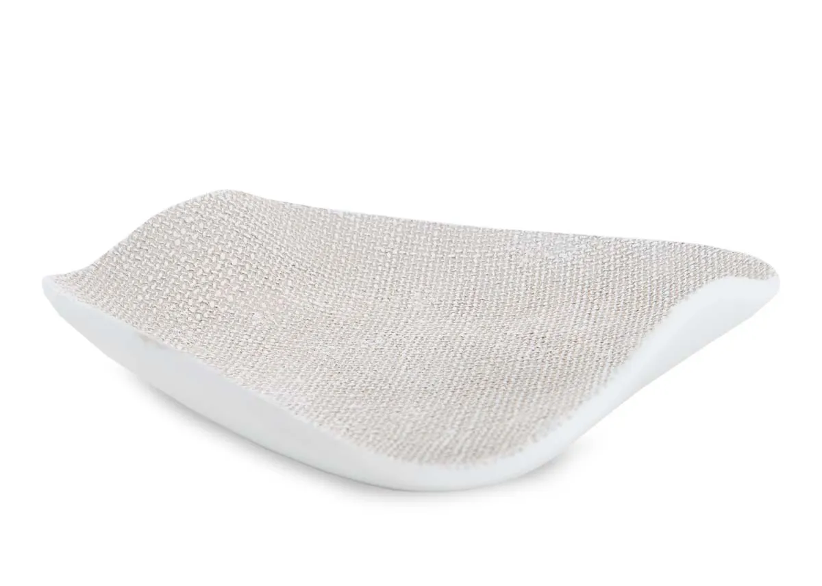 White Textured Deco Plate - Cala Lilly