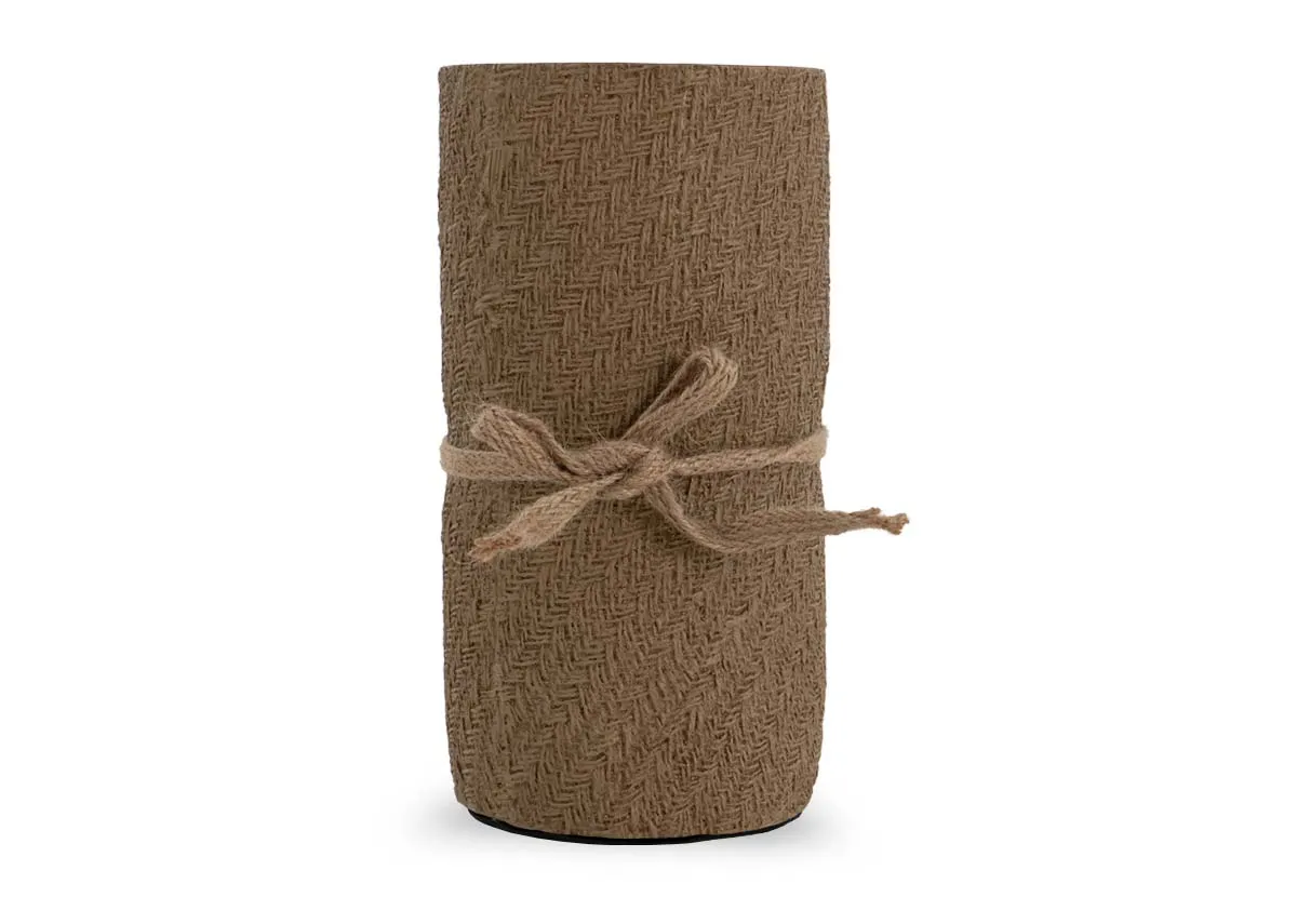 Large Brown Textured Vase - Allamanda
