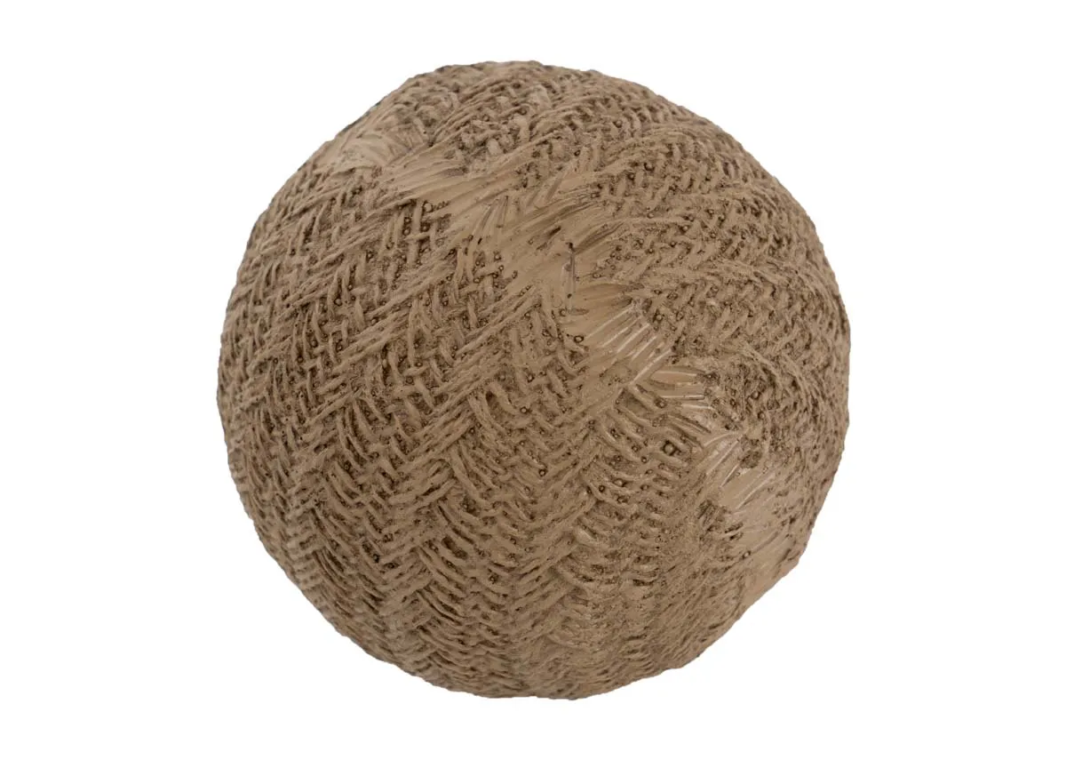 Small Brown Textured Deco Ball - Allamanda