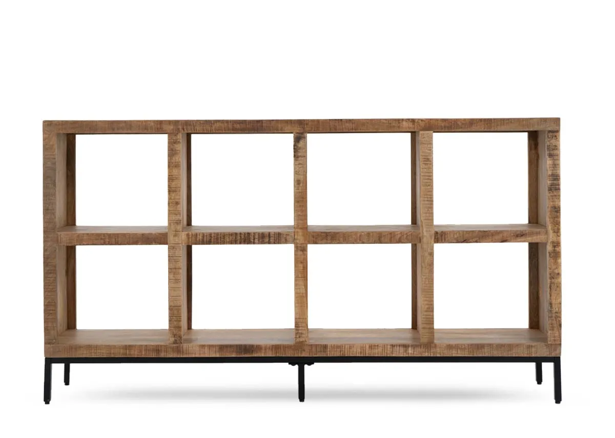 A dimension image of the Avoca Bookcase with 180cm x 30cm x 90cm